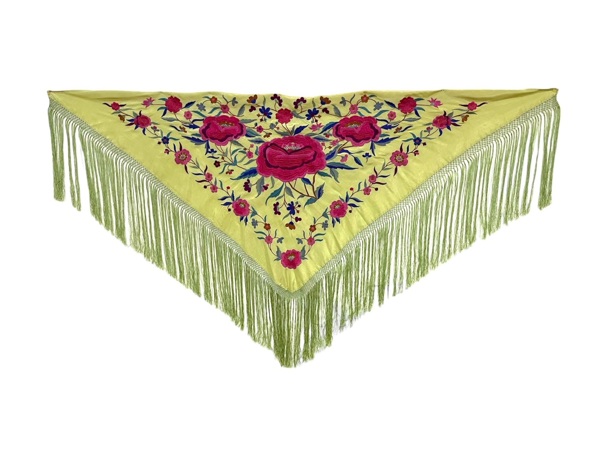 Mantón Lima Bordado Buganvilla