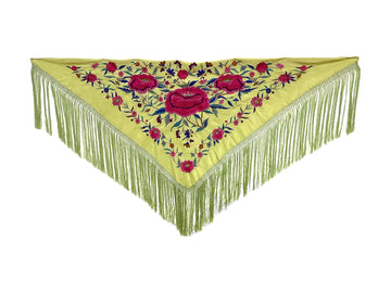 Mantón Lima Bordado Buganvilla