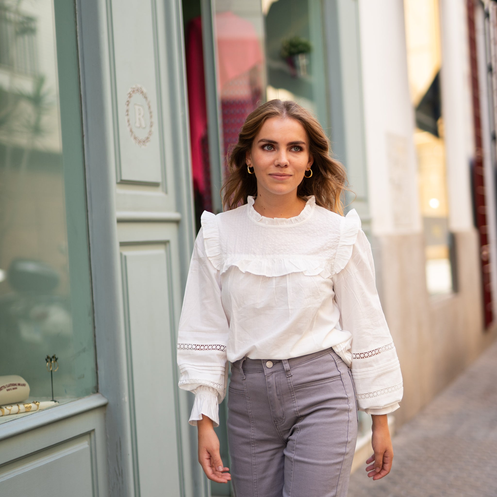 Blusa Blanca Manga