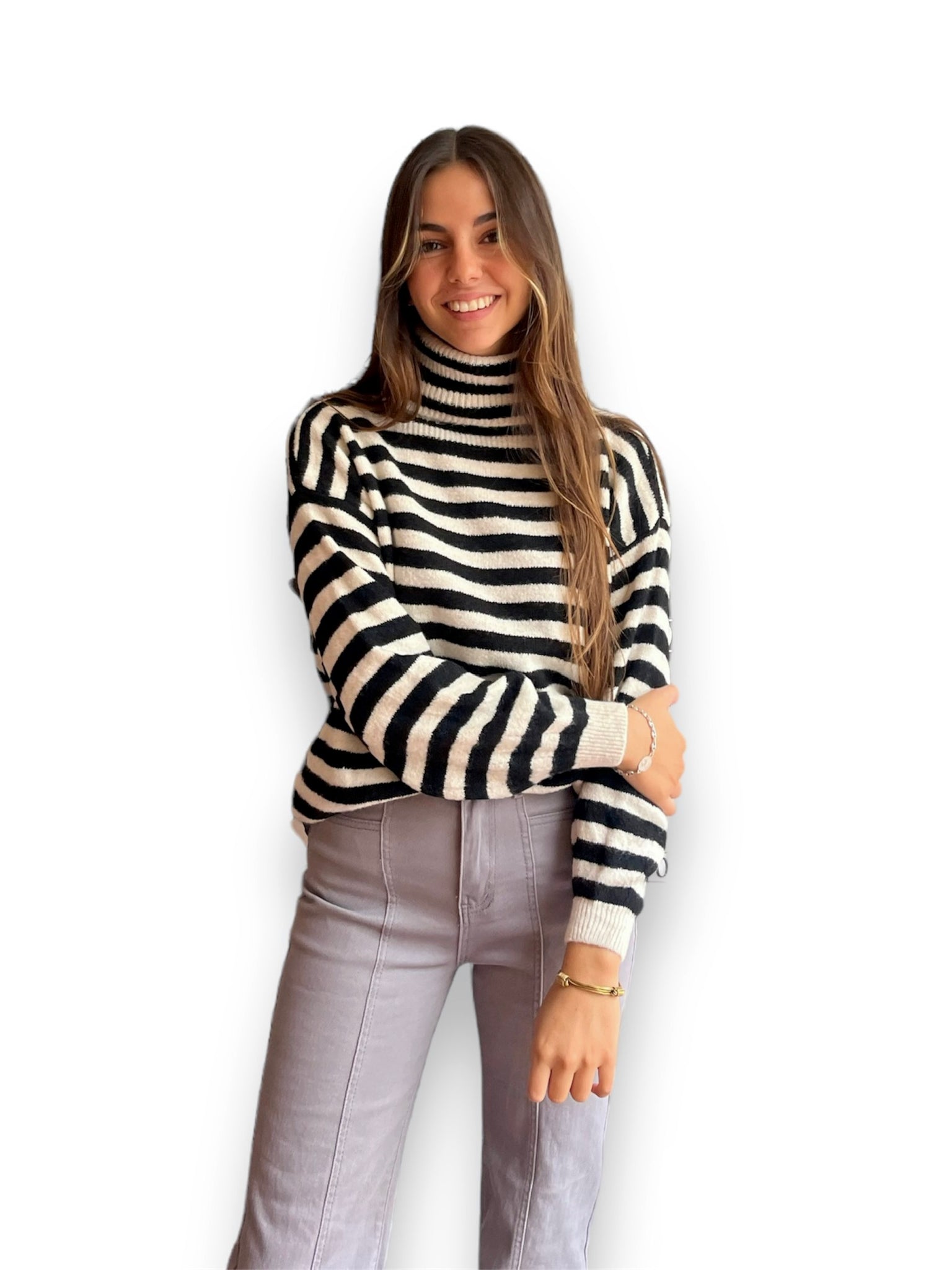 Jersey Cuello Vuelto Rayas