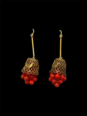 Pendientes Racimo Coral